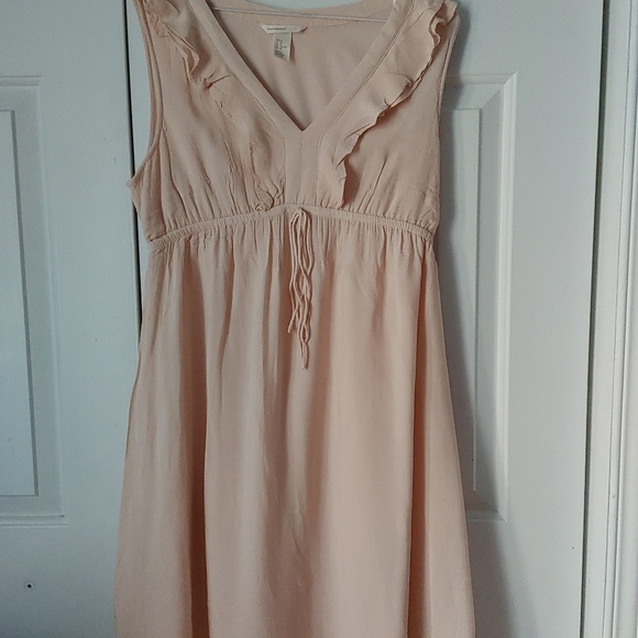 H&M Dress Pink V Neck Elastic waist Maternity M - Picture 1 of 8